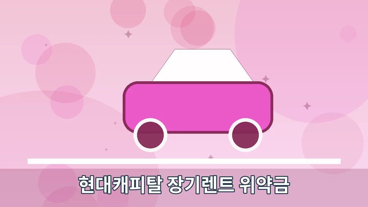 현대캐피탈 장기렌트 위약금 안내 이미지